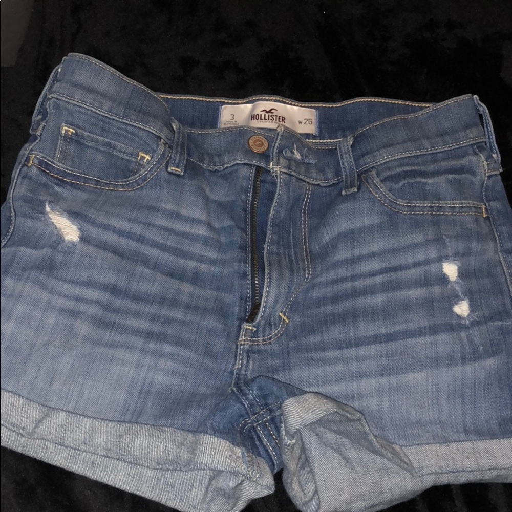 High rise jean shorts